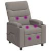 vidaXL Massage-relaxstoel Taupe 75 x 95 x 103 cm Stof