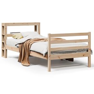 vidaXL Bedframe zonder matras massief grenenhout 75x190 cm