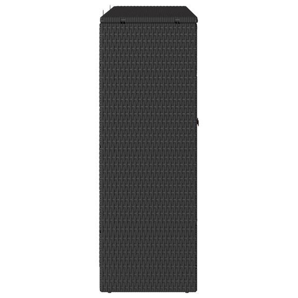 vidaXL Opbergkast met plank met opslag Zwart 100 x 36 x 102 cm Rattan