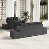 vidaXL Tuin Sofa Set 6 pcs Zwart poly rattan & Gepoedercoat staal