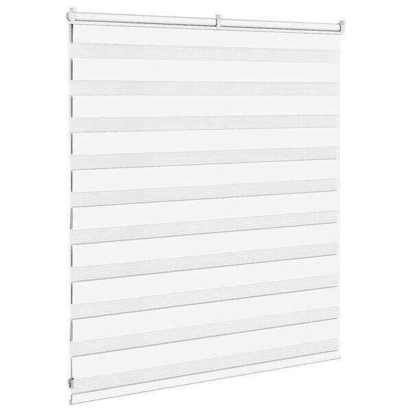vidaXL Zebra Blind 120x100 cm stofbreedte 115,9 cm polyester wit