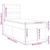 vidaXL Boxspring met matras fluweel lichtgrijs 90x190 cm