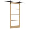 vidaXL Schuifdeur ORKDAL Natuurlijk en Zwart 93 x 202 cm