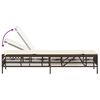 vidaXL Ligstoelen 2 st met tafel poly rattan bruin