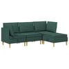 vidaXL Modulaire Sofa Set met Opslag 4 pcs Donkergroen Stof
