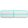 vidaXL Gymnastiekmat met pomp opblaasbaar 700x100x20 cm PVC groen