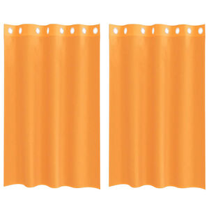 vidaXL Gordijnen Voile met doorvoertules 2 st 140x175 cm oranje