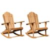 vidaXL Adirondack Schommelstoel 2 pcs Bruin 100 x 77 x 99 cm