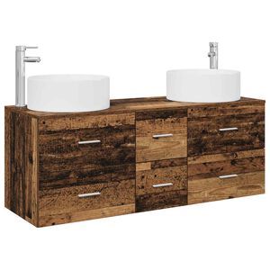 vidaXL Badkamermeubelset 3 st Oud hout 49,5 x 44,5 x 65,5 cm