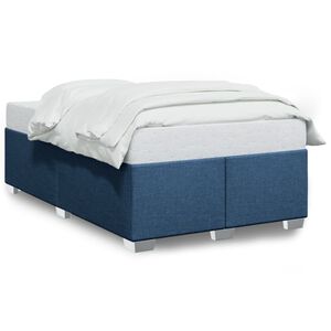 vidaXL Bedframe zonder matras 120x190 cm stof blauw