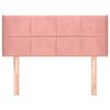 vidaXL Hoofdbord met randen 93x16x78/88 cm fluweel roze