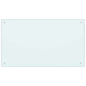 vidaXL Spatscherm keuken 100x60 cm gehard glas melkwit