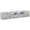 vidaXL 5-delige LED TV-kast Betongrijs Bewerkt hout