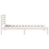 vidaXL Bedframe met hoofdeinde Wit 75 x 190 cm Massief grenenhout
