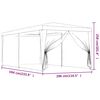 vidaXL Partytent met 6 mesh zijwanden 3x6 m HDPE antracietkleurig