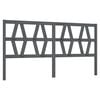 vidaXL Hoofdbord 206x4x100 cm massief grenenhout grijs