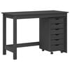 vidaXL Bureau en rollende kast set MOSS 2 st Grijs