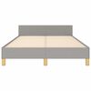 vidaXL Bedframe zonder matras 120x190 cm stof lichtgrijs