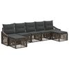 vidaXL Tuinbankenset 7 st Grijs poly rattan