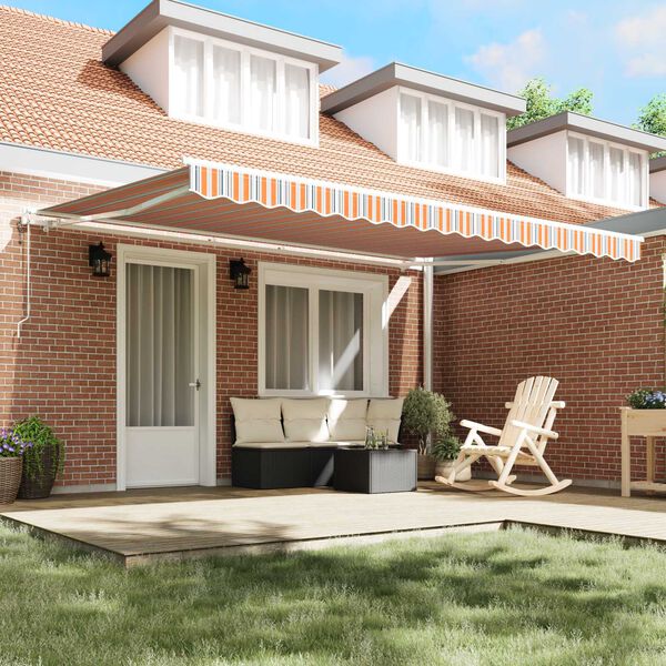 vidaXL Inklapbaar Zonnescherm Multikleur 450 &times; 300 cm Stof