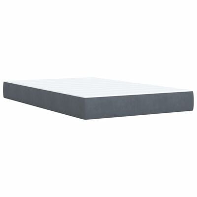 vidaXL Boxspring met matras fluweel donkergrijs 120x190 cm