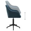 vidaXL Eetkamerstoelen draaibaar 4 st stof blauw