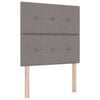 vidaXL Boxspring bed met LED-stripverlichting Taupe 100 x 200 cm Stof