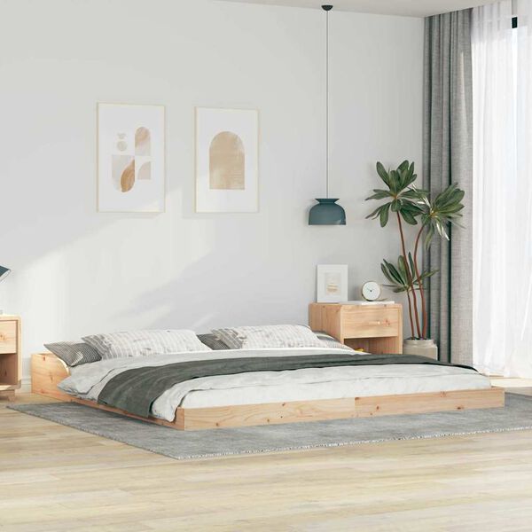 vidaXL Bedframe Bruin 180 x 200 cm Massief grenenhout