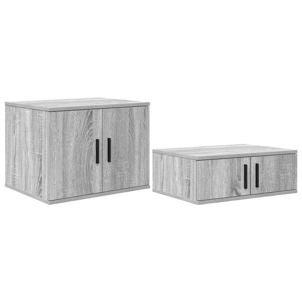 vidaXL Opbergkast 2 pcs Grijs Sonoma 103 x 41 x 40 cm Bewerkt hout