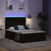 vidaXL Opbergbed met LED met matras met LED Zwart 140 x 200 cm Fluweel