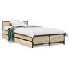 vidaXL Bedframe met lades bewerkt hout sonoma eikenkleurig 90x200 cm