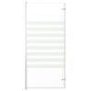 vidaXL Badwand gestreept 120x140 cm gehard glas