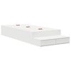 vidaXL Opbergbedframe met lade met opslag Wit 100 cm Bewerkt hout