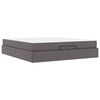 vidaXL Bedframe met matras Anders 2 st Grijs PVC