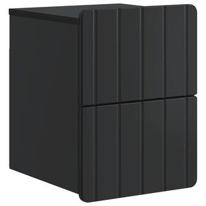 vidaXL Wandbeugel Bedkast Zwart 33 x 34,5 x 43 cm Bewerkt hout