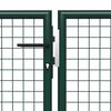 vidaXL Tuinpoort staal 400x150 cm groen