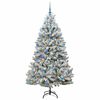 vidaXL Kunstkerstboom met 300 LED Groen en Wit 180 cm PVC en Metaal