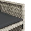 vidaXL Tuinstoelen 4 st met kussens poly rattan lichtgrijs