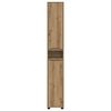 vidaXL Badkamer Kast Artisan Eiken 30,5 x 30 x 195 cm Bewerkt hout