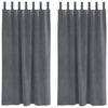 vidaXL Verduisterende gordijnen 2 pcs Lichtgrijs 140 x 175 cm Fluweel