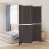 vidaXL Kamerscherm met 4 panelen 200x220 cm stof bruin