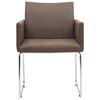 vidaXL Eetkamerstoelen 2 st stof bruin