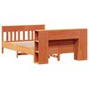 vidaXL Bed met boekenkast zonder matras grenenhout wasbruin 140x190 cm