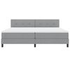 vidaXL Boxspring bed met matras Lichtgrijs 200 x 200 cm Stof