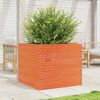 vidaXL Plantenbak 80x80x68,5 cm massief grenenhout wasbruin