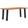 vidaXL Eettafel met natuurlijke rand massief eikenhout rechthoekig