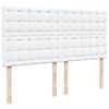 vidaXL Boxspring met matras kunstleer wit 180x200 cm