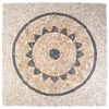 vidaXL Mosaic Tiles Zonnebloem Patroon Meerkleurig 120 x 120 cm Marmer