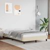 vidaXL Bedframe zonder matras 120x190 cm kunstleer cr&egrave;me
