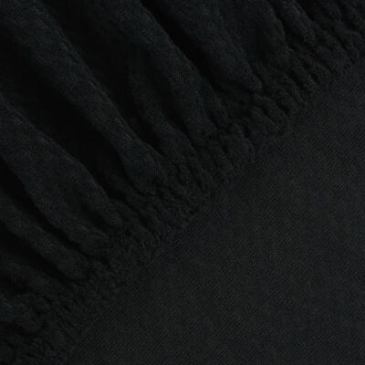 merk koepel Geurig vidaXL Meubelhoes voor stoel stretch piqué zwart 6 st